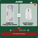 AJAZZ AK820 Pro (Flying Fish Switch) + AJAZZ AJ199 Fiber Carbon Mouse White